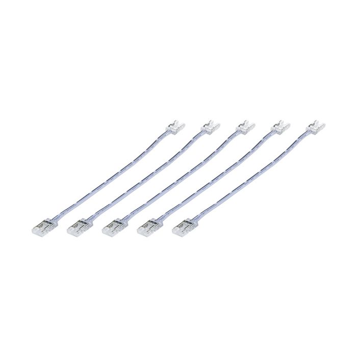 Integral Connector to Connector with 150mm Wire for 8mm Single Colour LED COB Strip 5PACK