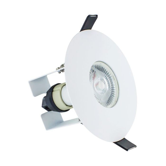 Integral LED White Round 70-100mm Cut-Out Fire-Rated Downlight With Insulation Guard