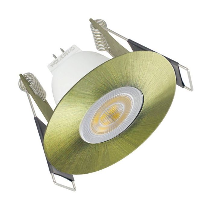 Integral LED Antique Brass Round Mini Fire-Rated Downlight