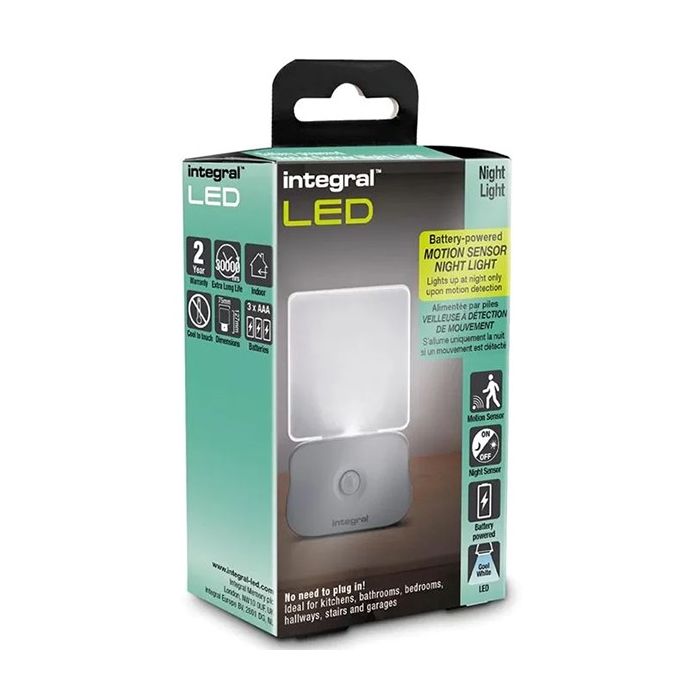 Integral LED Night Light with Motion & Night Sensor Dusk to Dawn Battery Powered