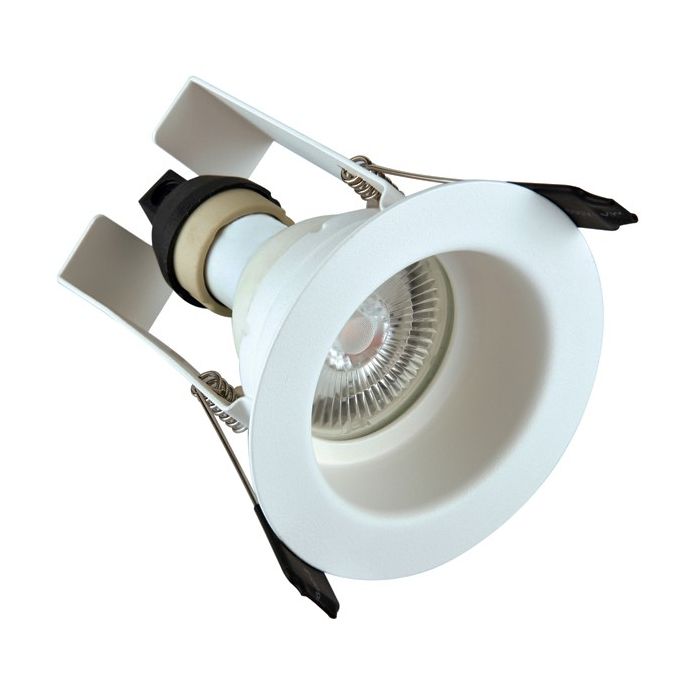 Integral LED White Round Recessed Fire-Rated Downlight With Insulation Guard