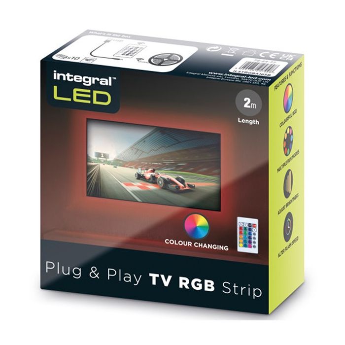 Integral RGB Plug & Play LED TV Strip Kit Remote Controlled