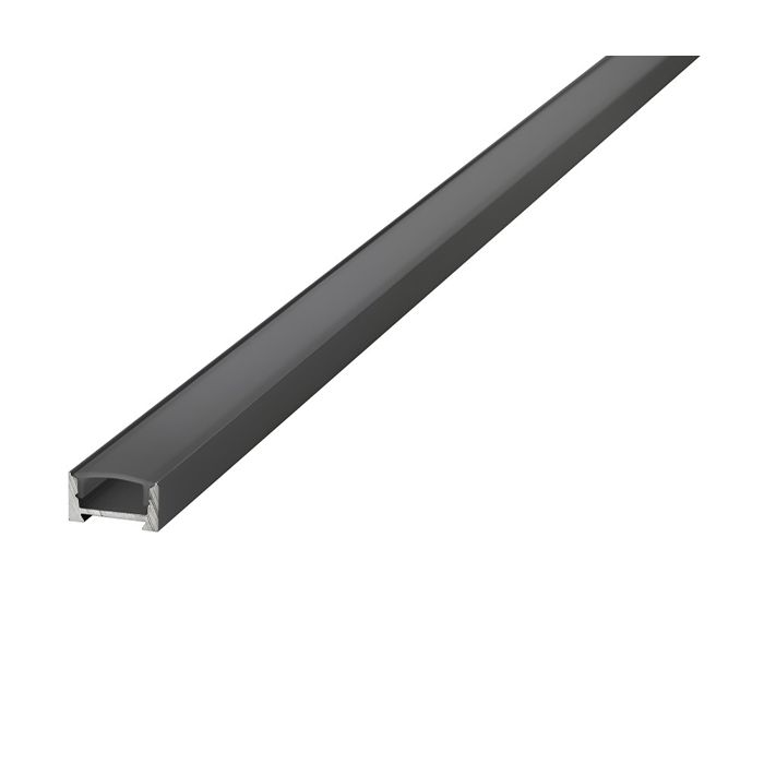 Integral Surface Black Mount LED Profile 16.2x8.57x1000mm Frosted Diffuser