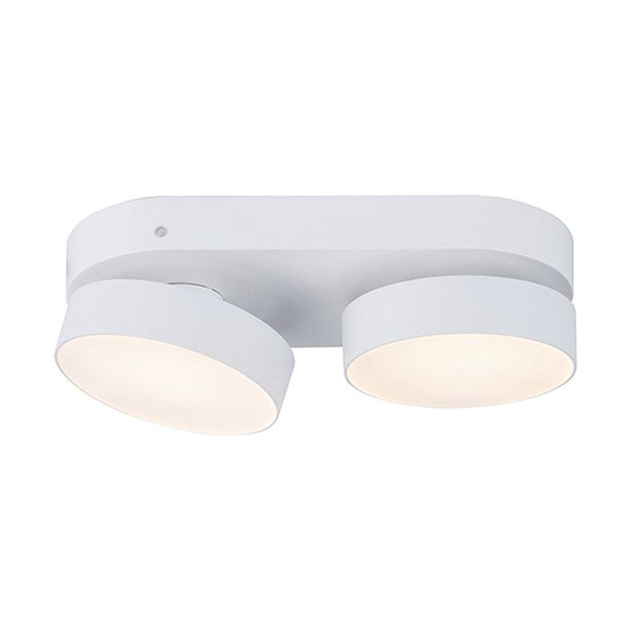 LUTEC Twin Stanos Smart Tunable Whte Surface Mounted Spot Light - White