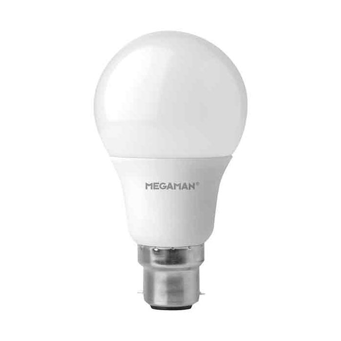 Megaman LED B22 Opal Dimmable GLS 8.5W Cool White