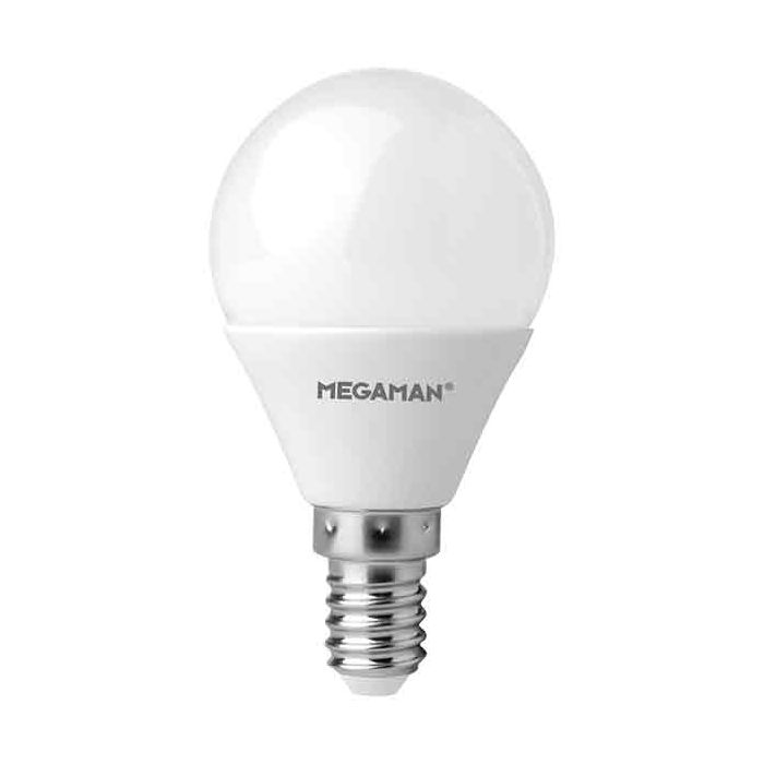 Megaman LED E14 Opal Dimmable Golfball 5.5W Cool White