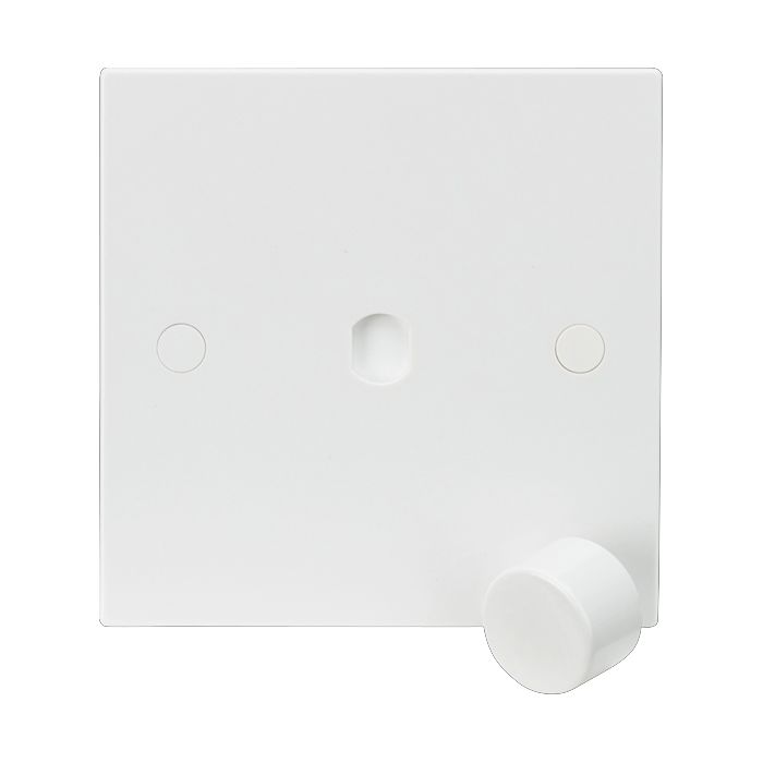 MLA Knightsbridge SN1DIM (10 Pack) Square Edge White 1 Gang Dimmer Plate With Knob