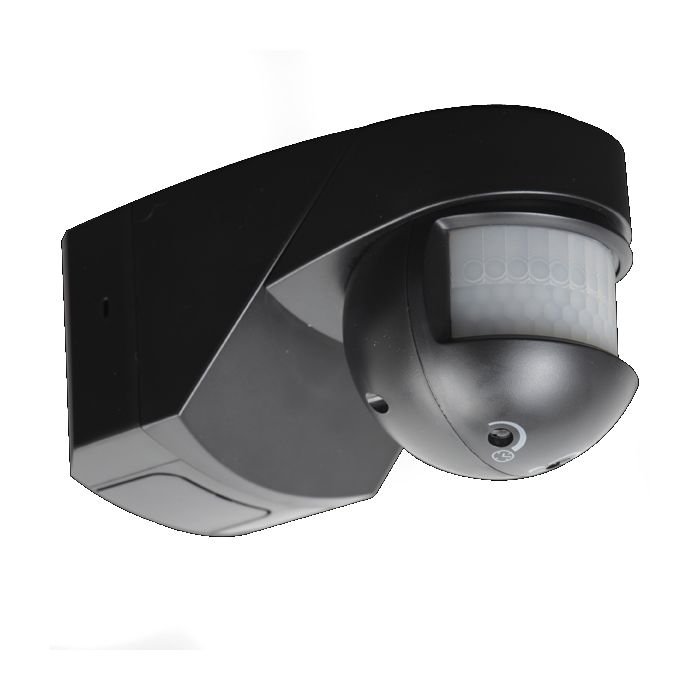 MLA Knightsbridge Black Outdoor Motion Sensor 200D Angle