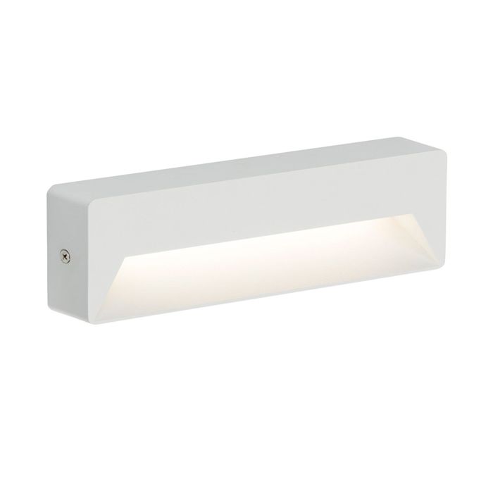 ML Accessories RWL5W White Rectangular LED Outdoor Wall Guide Light Warm White IP54 5W