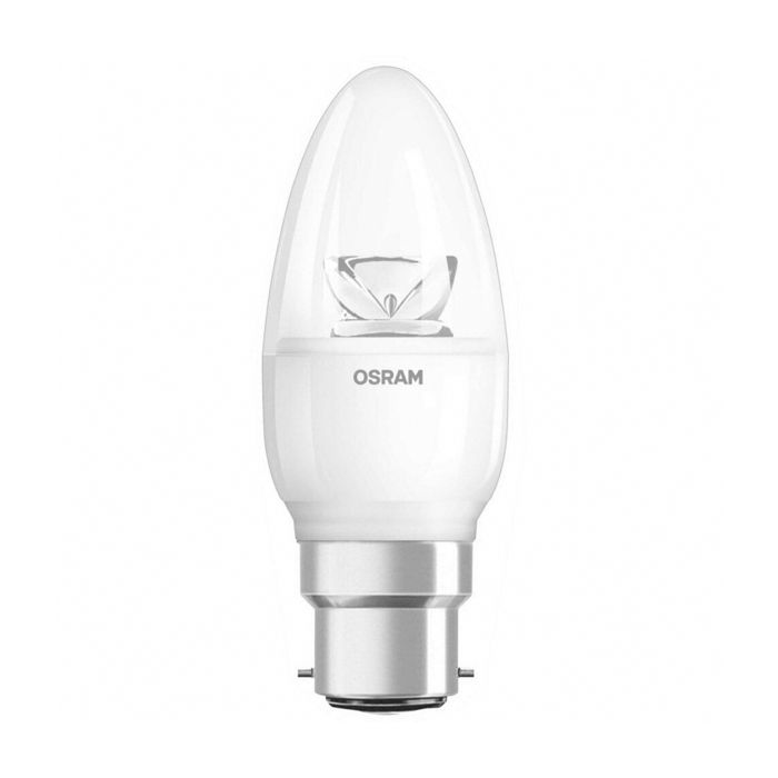 Osram Parathom LED Clear Candle 5.7W 470lm BC 2700k Dimmable