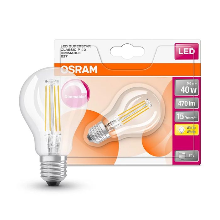 Osram 5W Dimmable LED Golfball Light Bulb 2700K
