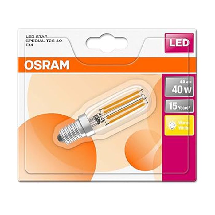 Osram LED 4W T26 Tubular Lamp E14/SES Cap