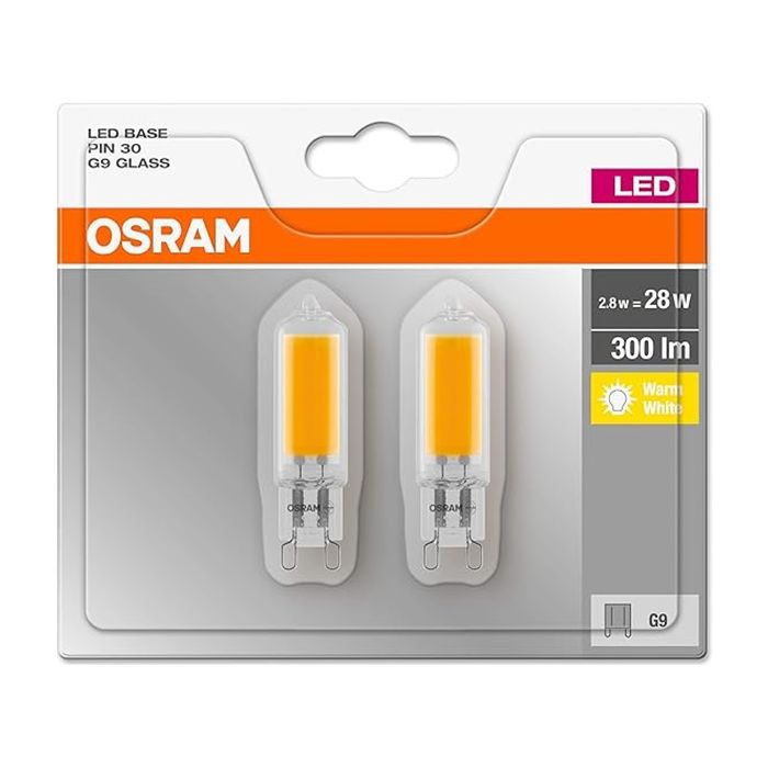Osram LED G9 2W-20W 2700K Non-Dim 200lm 2Pack