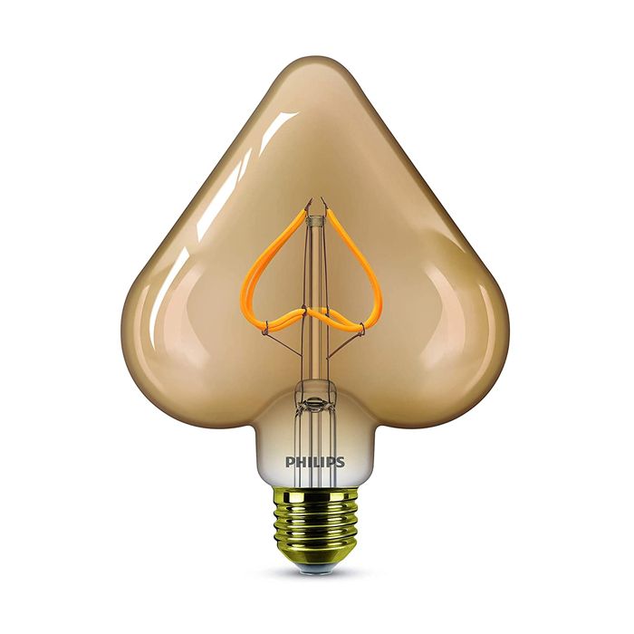 Philips Classic LEDbulb Vintage E27 Heart 2.3W 820 Gold | Extra Warm White - Replaces 12W