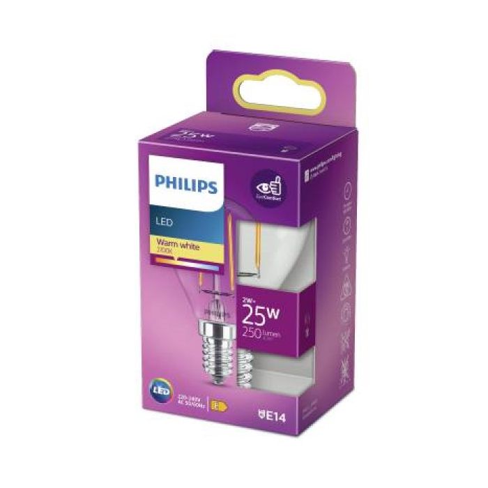 Philips Consumer Filament Golfball 2-25W 2700K E14