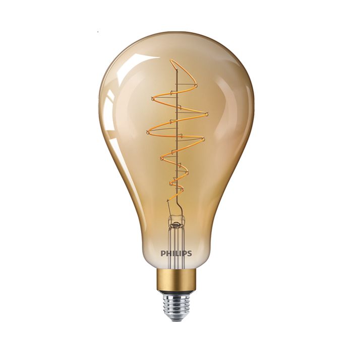 Philips LED 5W (25W) Vintage Spiral Filament Giant Globe A160 E27 Gold