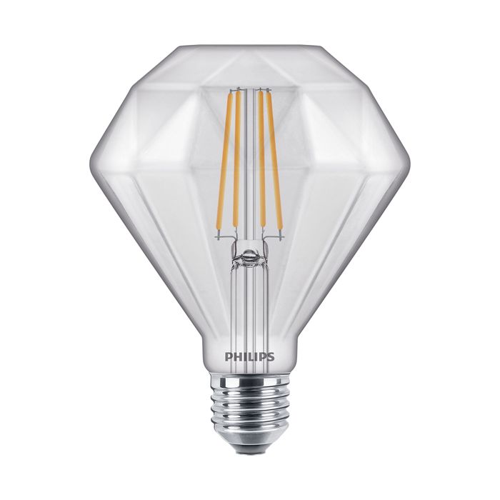 Philips Signify LED Classic 5W Diamond ES 27K Clear Dimmable 