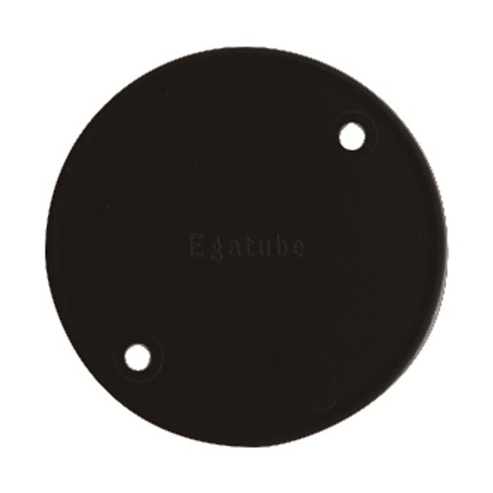 PVC Conduit 66mm Circular Box Lid - Black