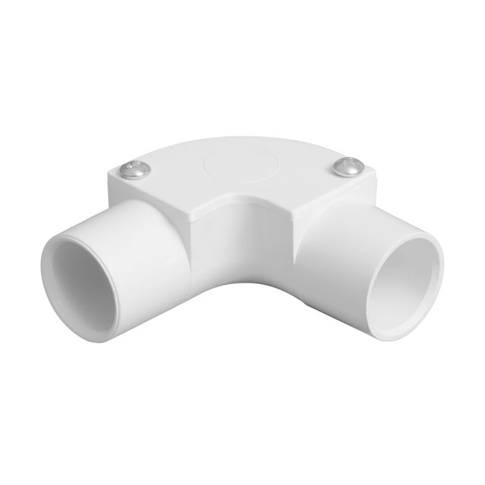 PVC Conduit Inspection Elbow - 20mm White