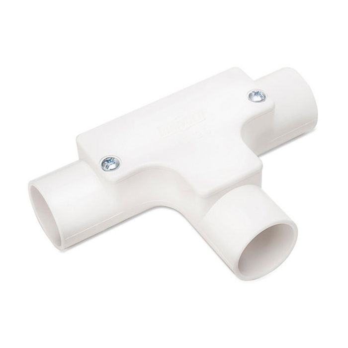 PVC Conduit Inspection Tee - 20mm White