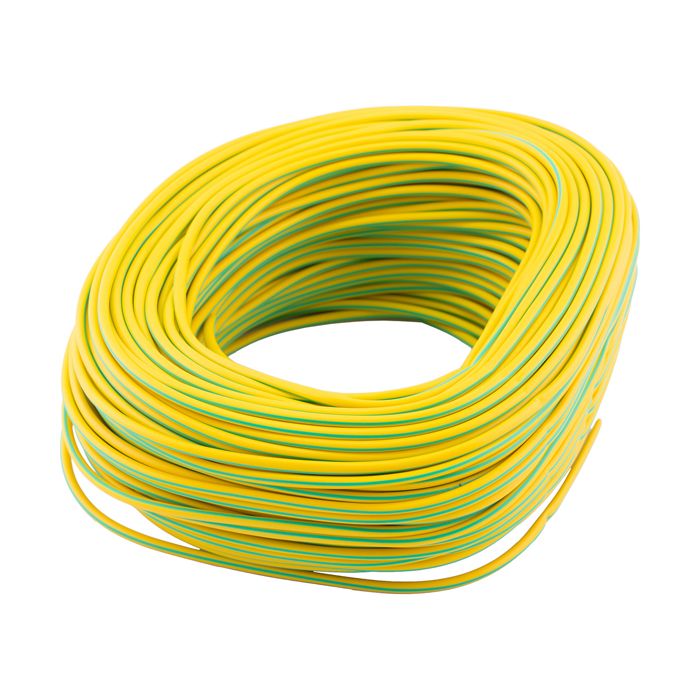 PVC Sleeving 4mm Green/Yellow x 100 Metres