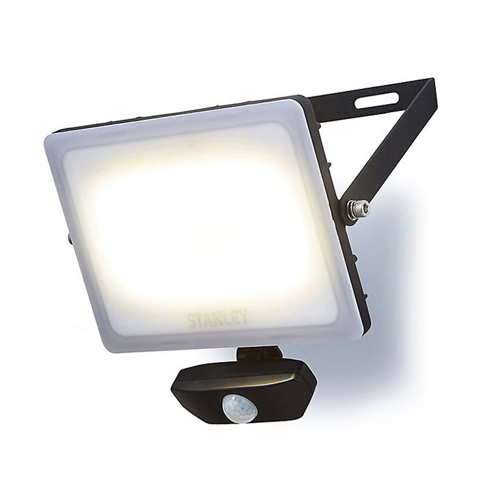 Stanley 30W Frosted LED Floodlight with PIR