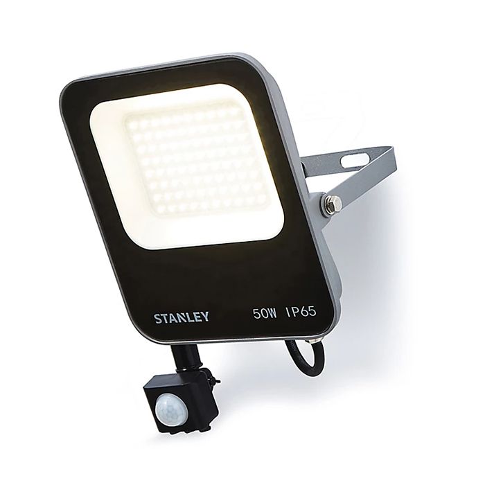 Stanley 50W LED Floodlight Black/Anthracite with PIR 