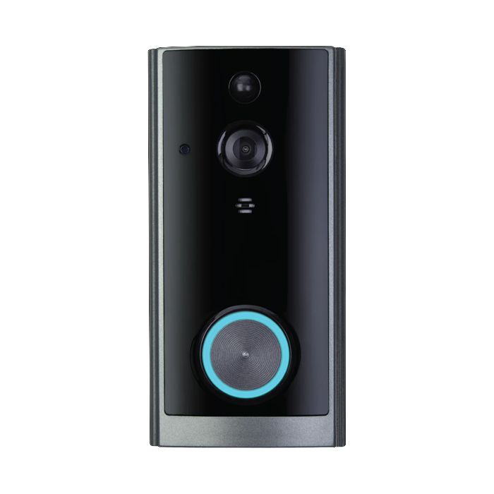 TCP Smart WiFi Doorbell Camera Black 720 HD PIR Motion Sensor Battery Powered