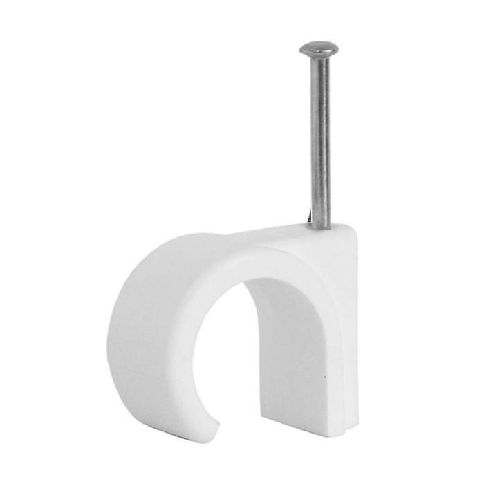 Tower RC8 8mm White Round Clips x 100