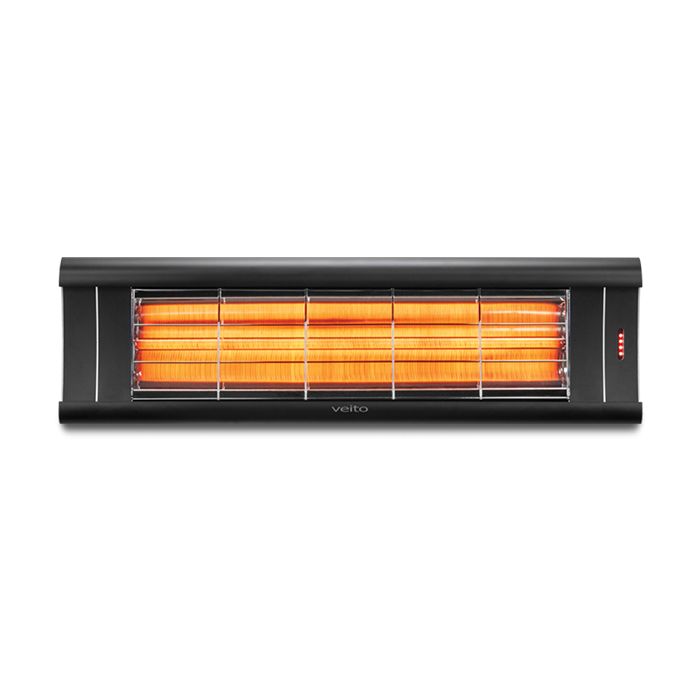 Veito Aero 2500W Black Indoor and Outdoor Carbon Infrared Heater