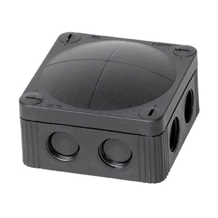 WISKA Combi Junction Box Black IP66, 85mm x 85mm x 51mm