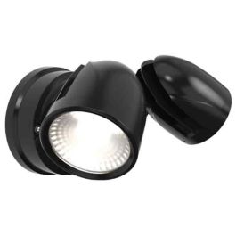 Ansell Zeker IP65 25W CCT Black Security Spot Light | Lightsave  