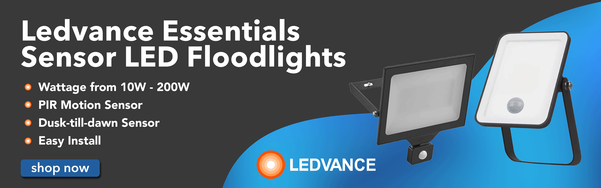 ledvance essential pir and standard floodlights